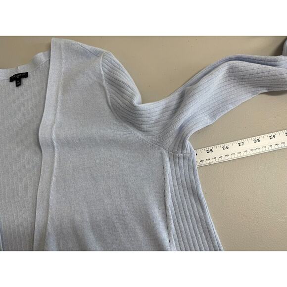 Talbots Longline Pima Cotton Cardigan Sweater Womens Size 1X Pockets Light Blue - Picture 9 of 12